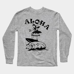 Aloha Hawaii Beach Girl Surf Long Sleeve T-Shirt